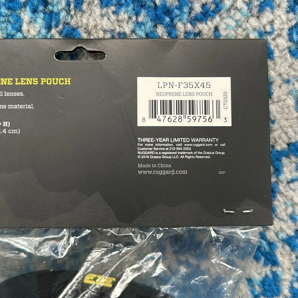 Ruggard neoprene lens pouch 3.5” x 4.5”
